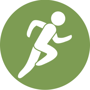 Sportler Illustration grün weiß